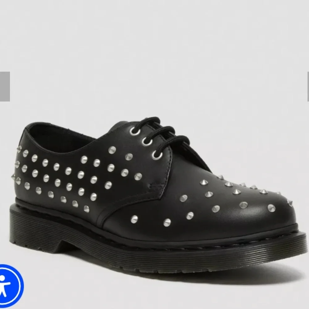 Dr martens doc 1461 stud wanama leather Oxford shoes oxfords studded 8 9 - Picture 2 of 8